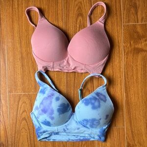 Victoria's Secret Pink and Blue Everyday Bras